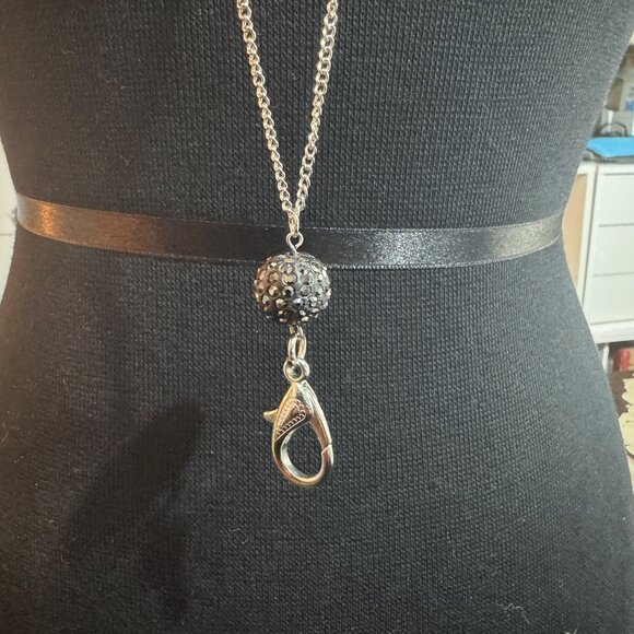 Silver-Tone Layered Necklace & Earring Set With Heart Pendant & Tassel Details - Picture 2 of 5